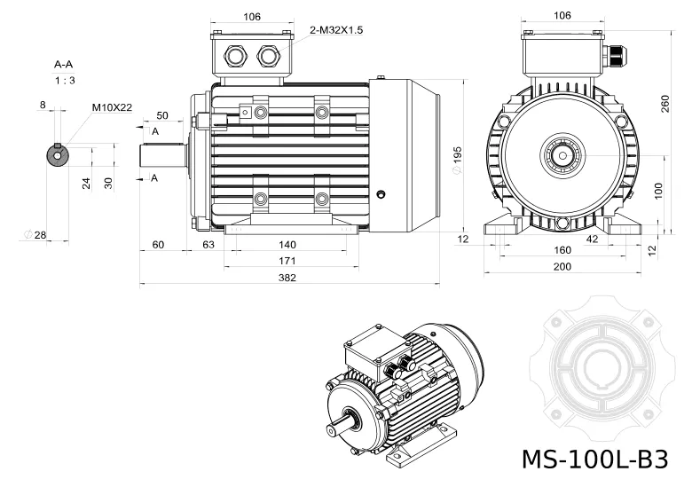 Электродвигатель серии MS